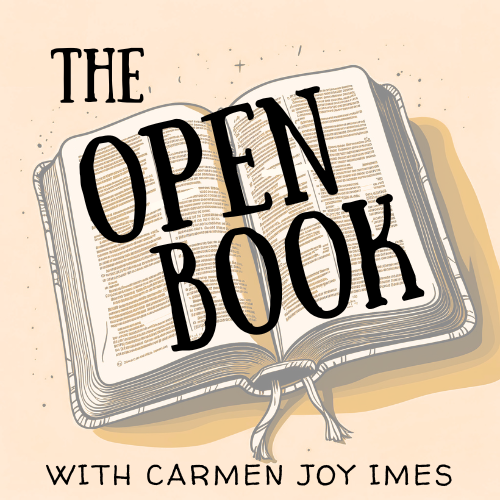 Logo for Carmen's Newsletter: The Open Book. 